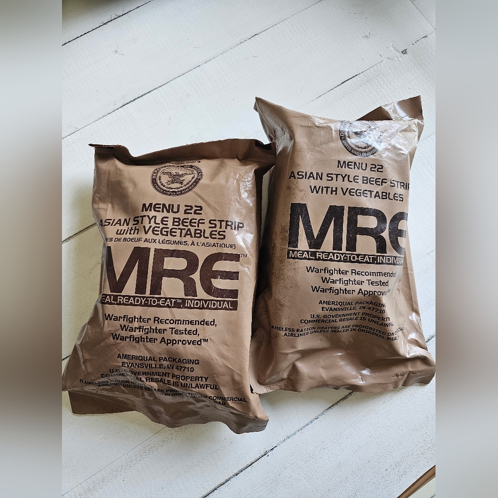 MRE Meal: Asian Style Beef Strips with Vegetables ×2